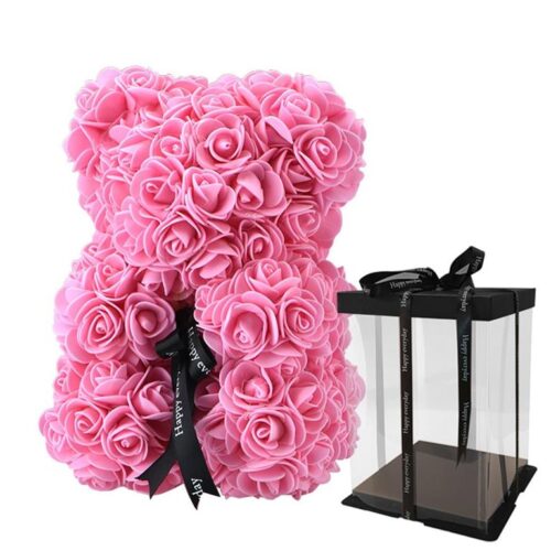 Beautiful Rose Teddy Bear pink box